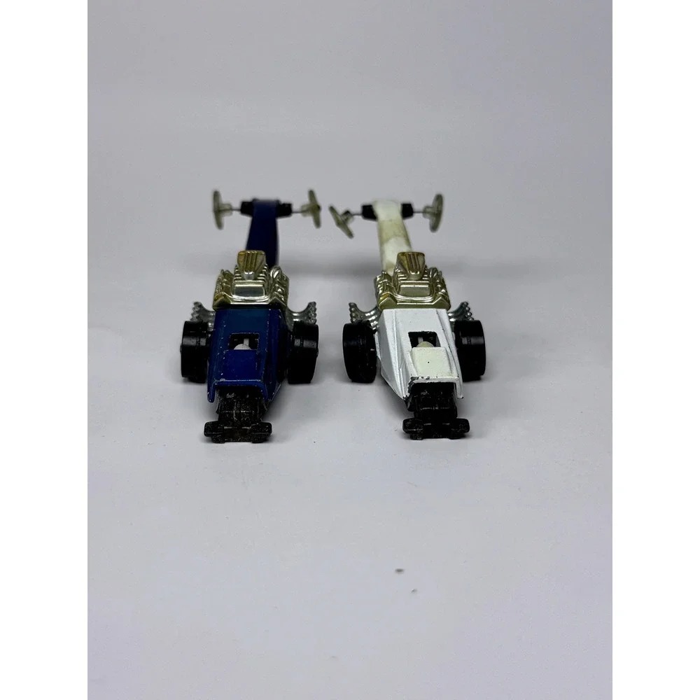 Hot Wheels Fuel Dragster 1970 Vintage Redline Era Blue White Pair Mattel USA‎